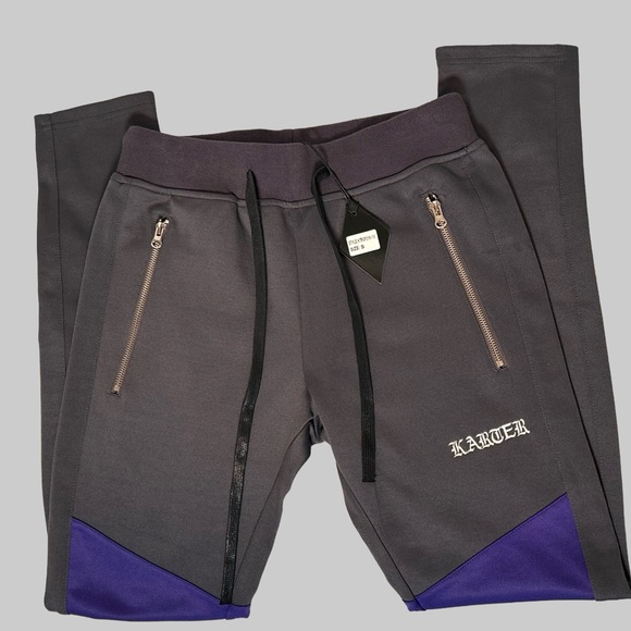 Karter Other - NWT - Karter Collection Gray & Puple Athletic Pant